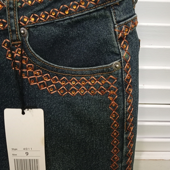 Platinum Plush boot cut leg cowboy jeans - Picture 6 of 7